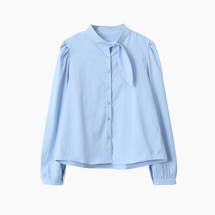 【LD3278】實拍小圓領長袖襯衫+條紋針織背心（分開下單）251103