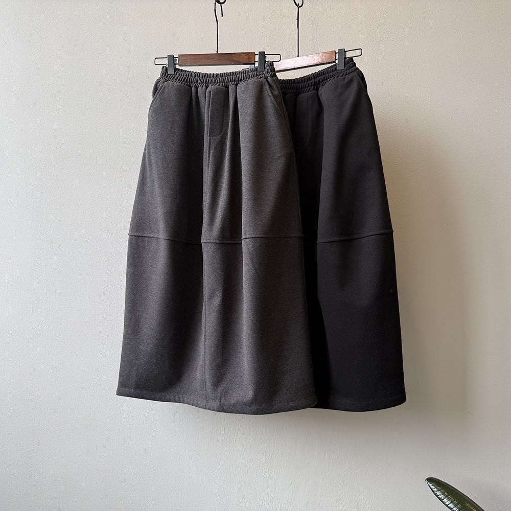 【Y82671】 實拍秋冬氣質花苞毛呢A字裙251023