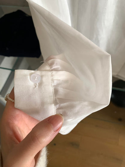 【LR90655】實拍imiss氣質百搭！法式刺繡花朵翻領長袖襯衫260305