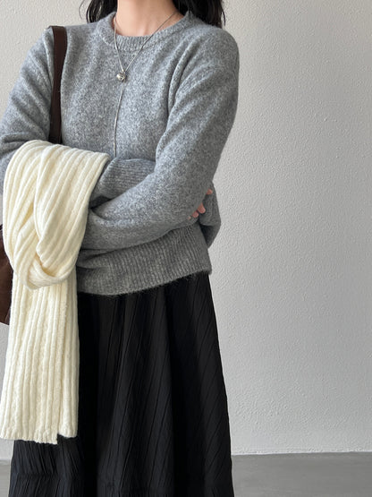 【cim5921】實拍冬季簡約保暖舒適針織毛衣（含羊毛5％）251114