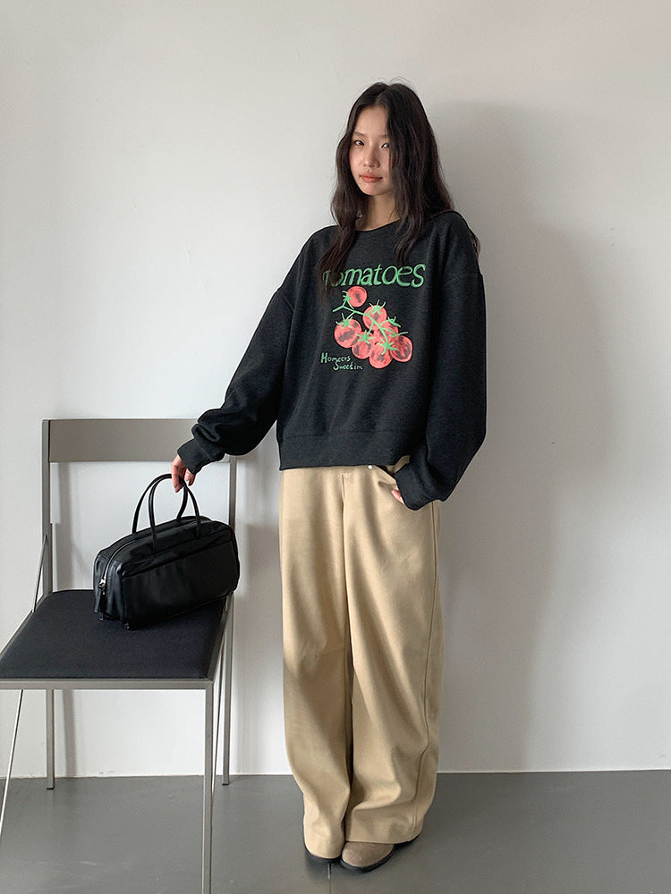 【LD3292】實拍秋冬字母印花加絨衞衣251103