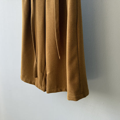 【Y82677】 實拍復古系帶加厚七分闊腿褲251023