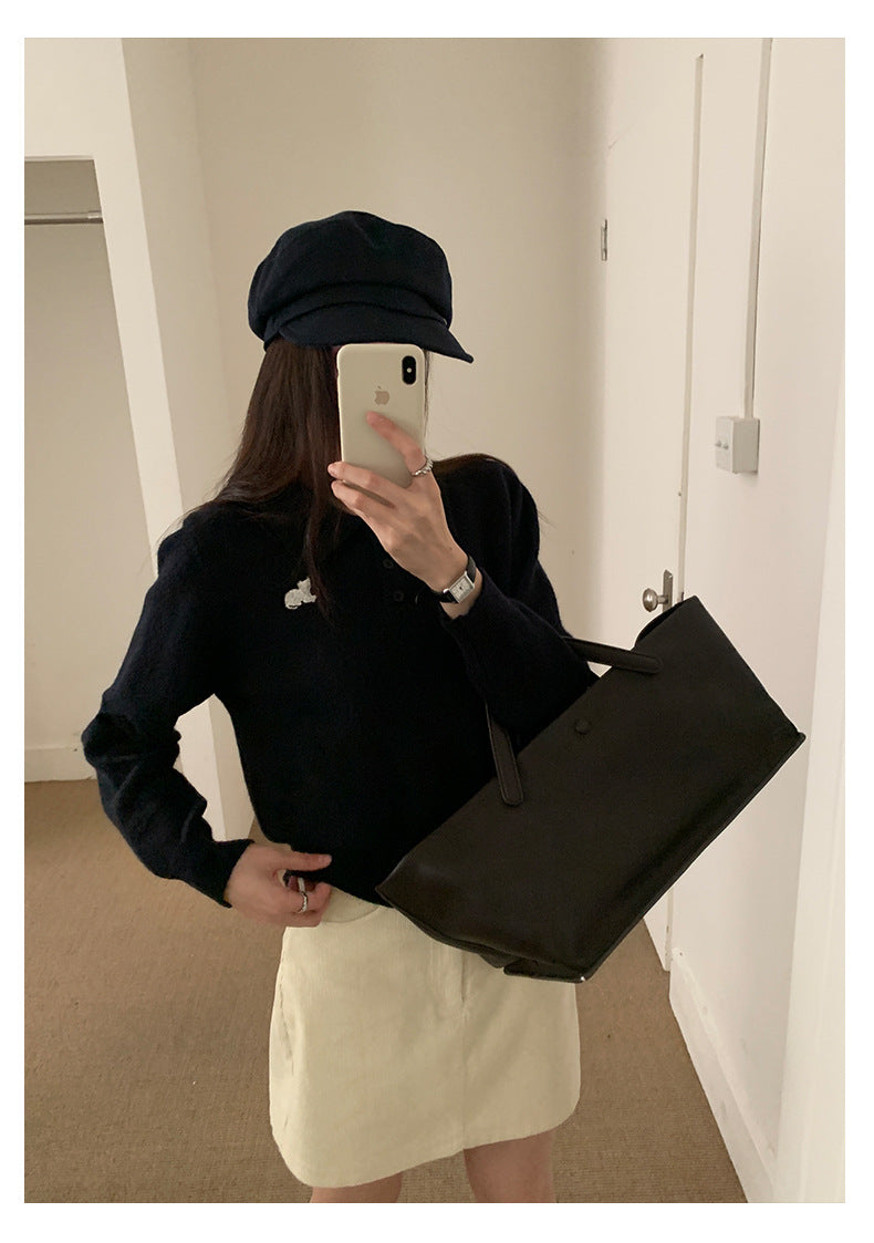 【H564】實拍貓咪刺繡Polo針織衫251021