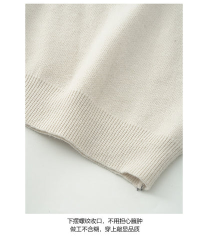 【H554】實拍秋冬POLO領提花長袖毛衣251007
