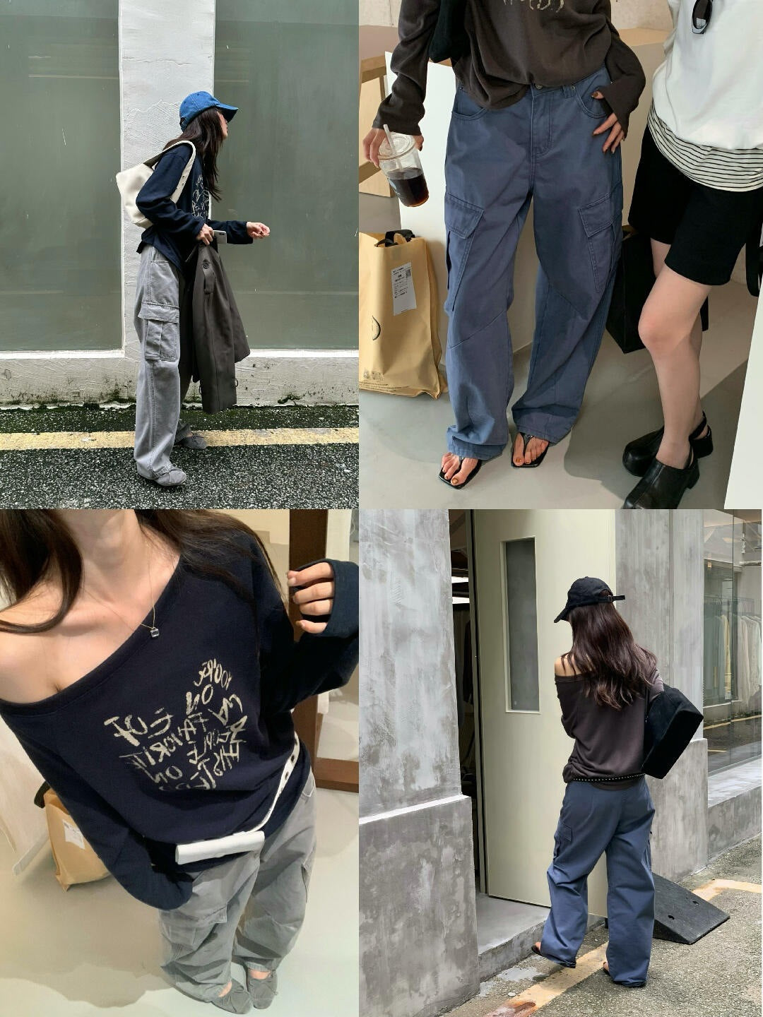 【LHT015】檸檬2026早秋新款時髦復古摩登水洗顯瘦休閒工裝褲260728