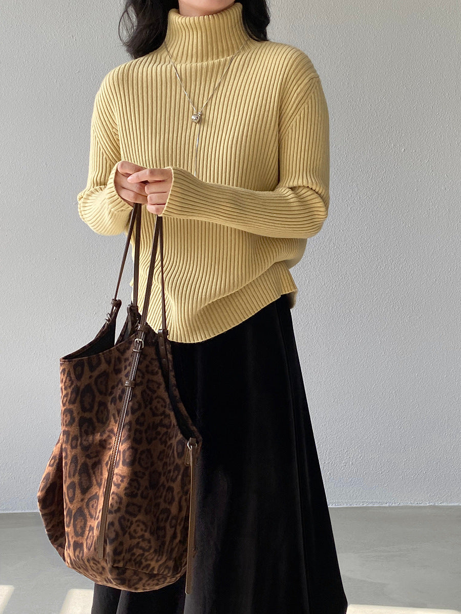 【cimz1388】實拍高領加厚高級感針織毛衣251128