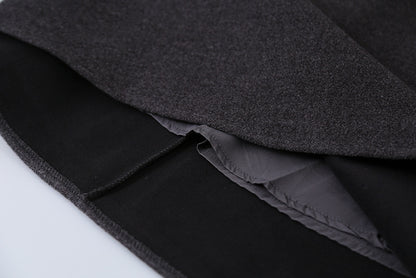 【LD11070】實拍氣質毛呢A字傘裙＋腰帶251209