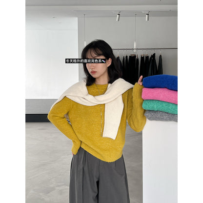 【cim5921】實拍冬季簡約保暖舒適針織毛衣（含羊毛5％）251114