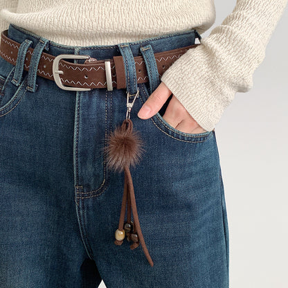 【LD11073】實拍S~XL保暖加絨加厚高腰直筒牛仔褲251209