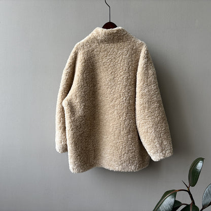 【Y7097】實拍冬季慵懒可愛牛角扣羊羔毛厚外套251113