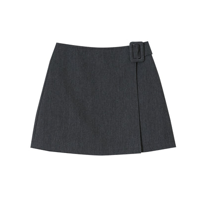 【LD11166】實拍S~XL高腰修身不規則西裝A字短裙/褲裙（內有安全褲）260309