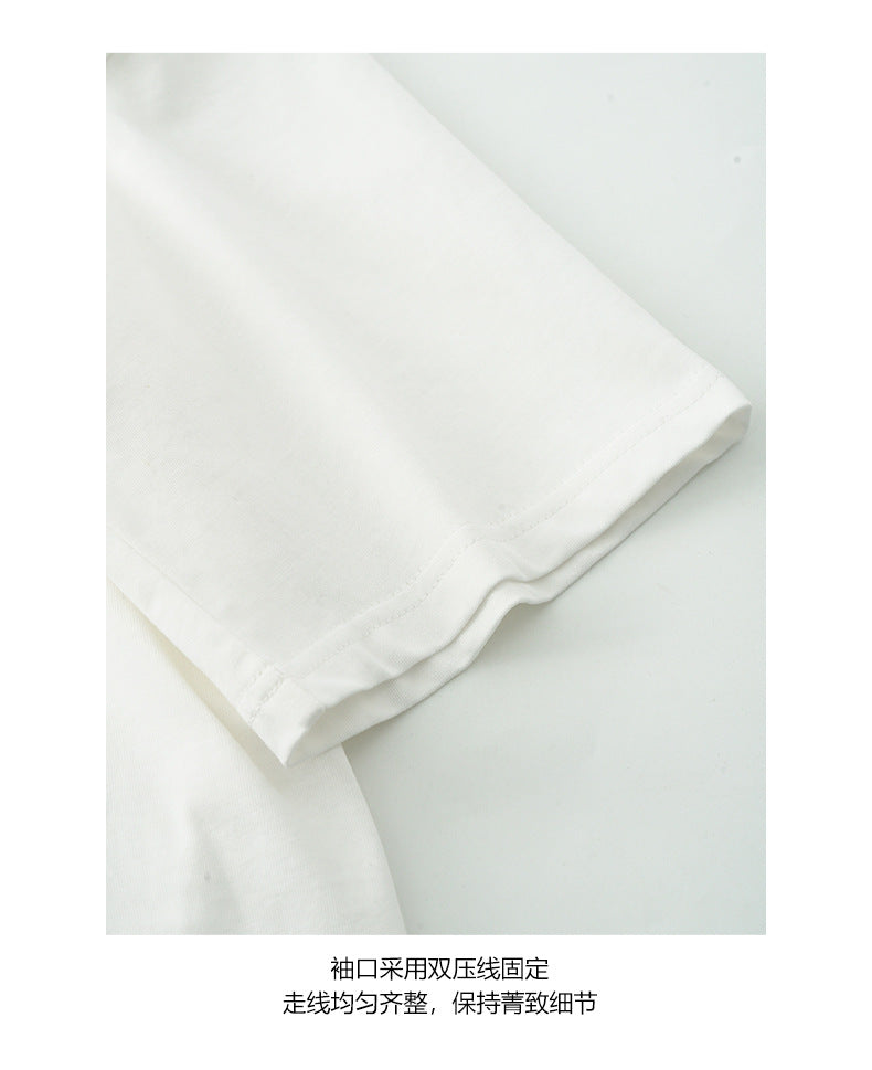 【H5341】實拍夏日復古印花棉質T恤250624