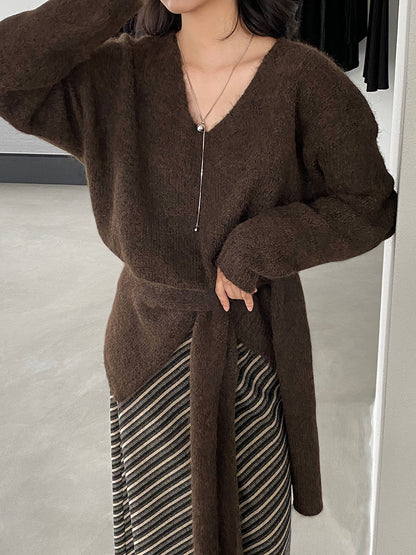 【cim8802】實拍纯色溫柔針織毛衣+針織披肩(羊毛8）251114