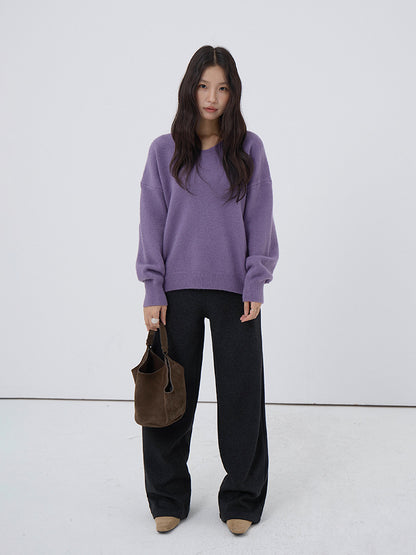 【LD3281】實拍慵懶寬鬆棉羊絨針織毛衣251103