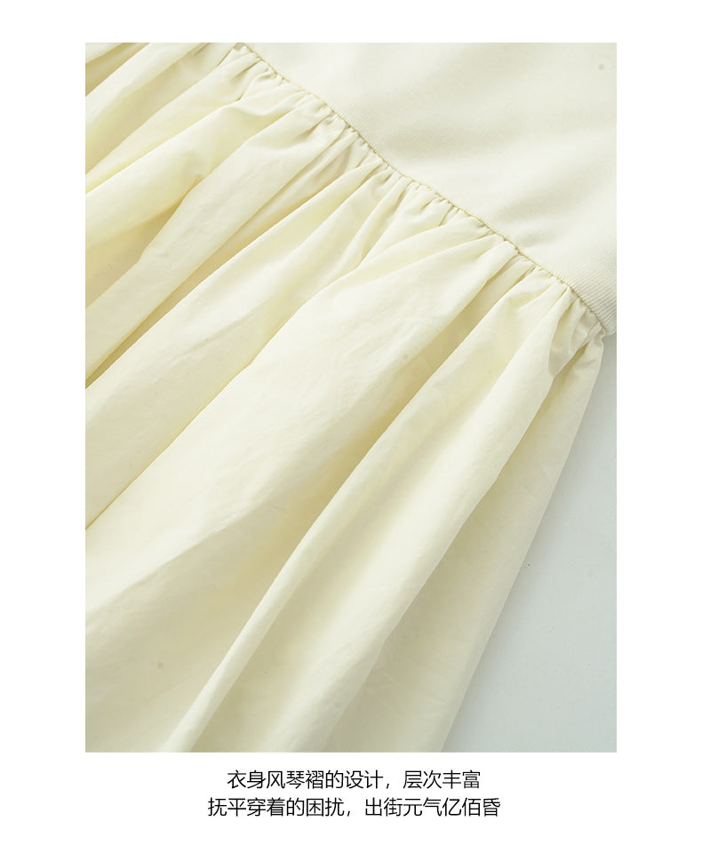 【H5340】實拍簡約時髦平口花苞長上衣250624