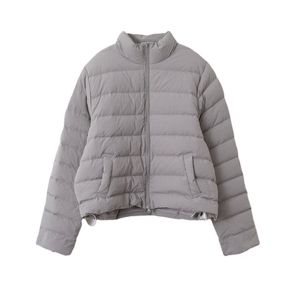 【LD11067】實拍簡約設計保暖立領含絨棉服外套（白鴨絨50%)
251209