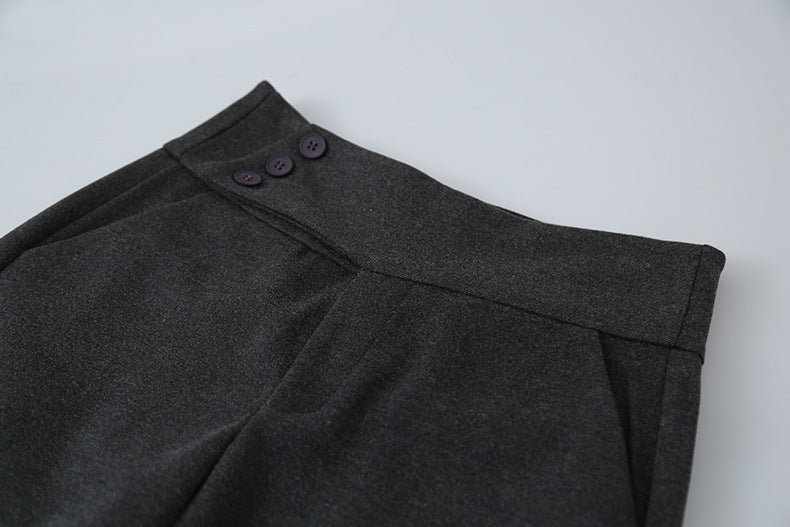 【LD11048】實拍S~XL秋冬毛呢厚款高腰直筒褲251202