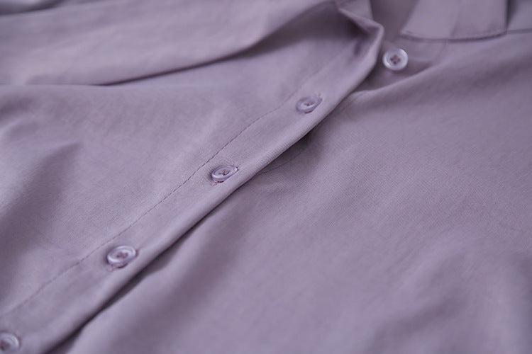 【LD3278】實拍小圓領長袖襯衫+條紋針織背心（分開下單）251103