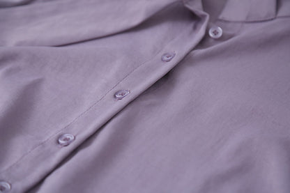 【LD3278】實拍小圓領長袖襯衫+條紋針織背心（分開下單）251103