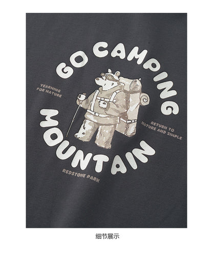 【H5486】實拍磨毛小熊印花長袖T恤251109