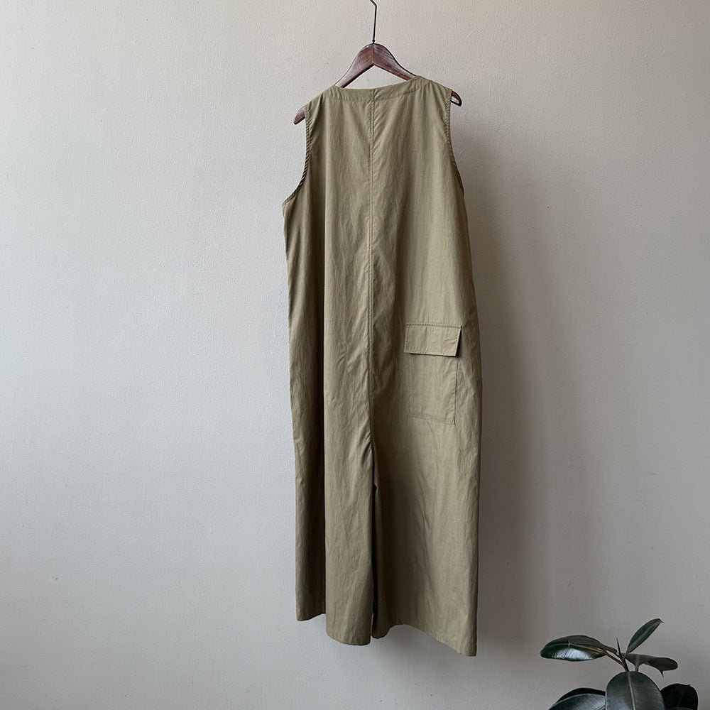 【Y82509】實拍日系天絲棉舒適寬鬆連身褲250626