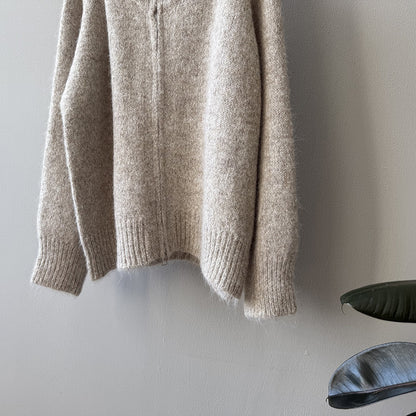 【YP1042】 實拍軟糯寬鬆高領針織毛衣外套(含羊毛4%) 251023