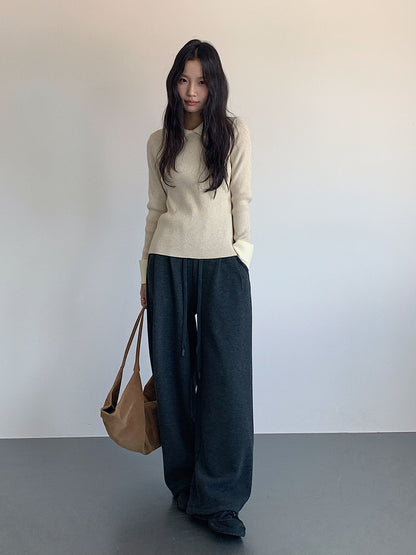 【LD11026】實拍絕美法式針織坑條假2件針織衫251124