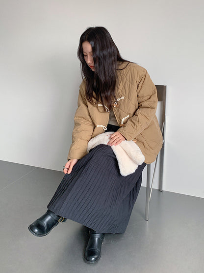 【LD11017】實拍日系加厚棉感保暖高腰花苞裙（左右有口袋）251110