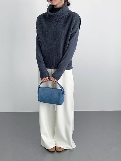 【LD11056】實拍慵懶高級感超修飾微喇叭衛褲251209