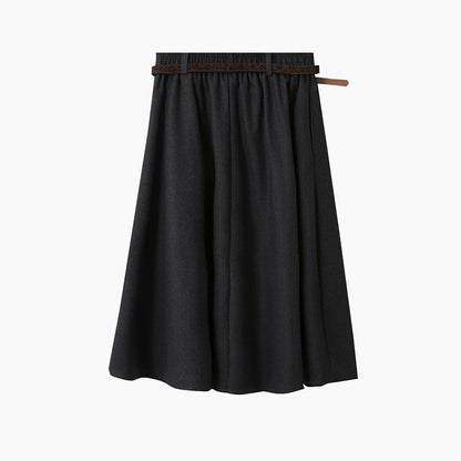 【LD11034】實拍毛呢超顯瘦保暖高腰大裙擺a字裙251124