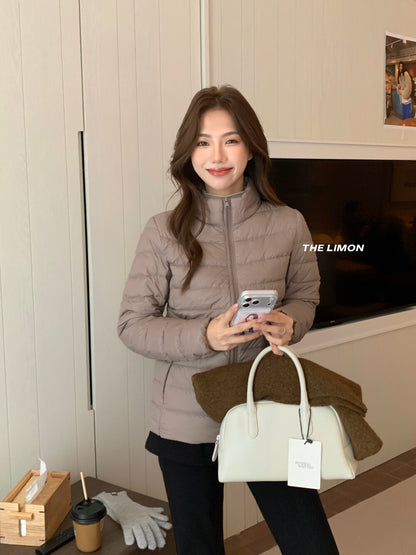 【L1189】實拍M~XL檸檬秋冬輕薄好收納立領保暖白鴨絨外套251117