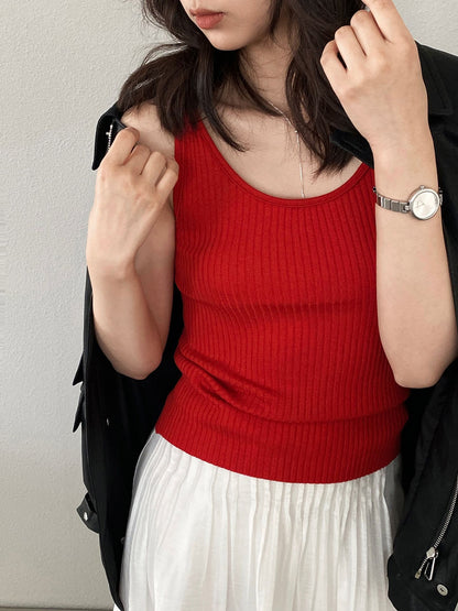 【cimzU1500】港風復古百搭王✨舒適桑蠶絲羊毛針織背心260319