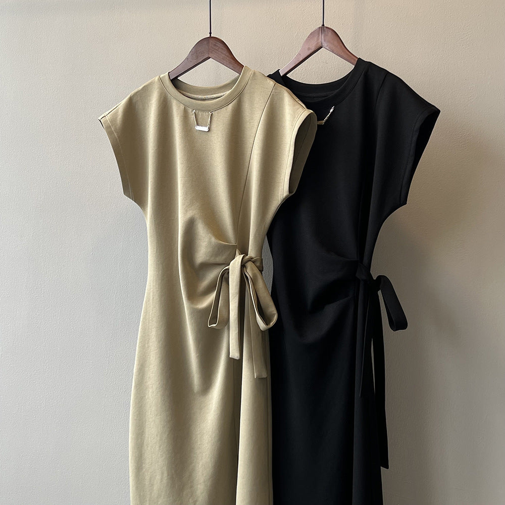 在台現貨【Y695】實拍韓國夏天開衩綁帶棉質洋裝