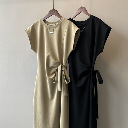 在台現貨【Y695】實拍韓國夏天開衩綁帶棉質洋裝