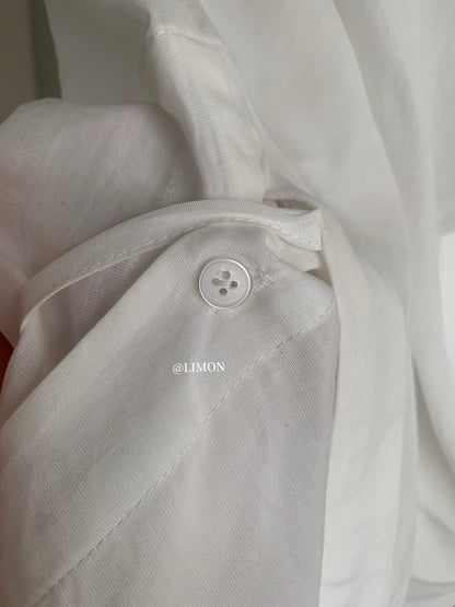 【L8689】實拍檸檬夏季簡約交叉後繫帶襯衫上衣250421