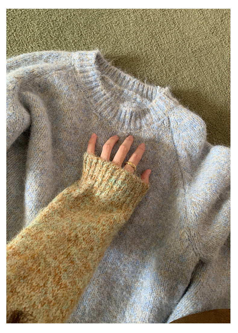 【H5505】實拍復古氣質花紗加厚針織毛衣251118