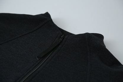 【LD3293】實拍立領雙頭拉鍊衞衣外套251103