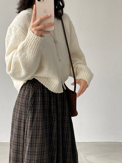 【cimz1386】實拍雙頭拉鍊羊毛保暖針織外套（羊毛34%)251201