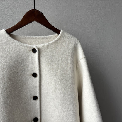 【Y8522】實拍高單氣質簡約綿羊毛呢外套（棉羊毛52%)251106