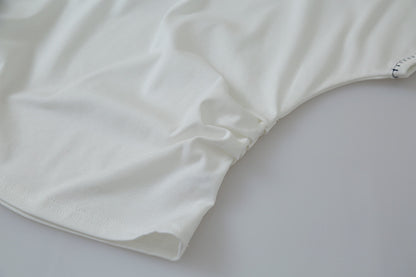 【LD11317】韓系質感細節✨刺繡走線圓領抓皺收腰正肩短袖T恤260601