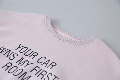 【LD11021】實拍加絨加厚印花寬鬆情侶裝衞衣251110