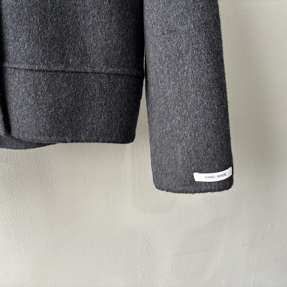 【Y8522】實拍高單氣質簡約綿羊毛呢外套（棉羊毛52%)251106