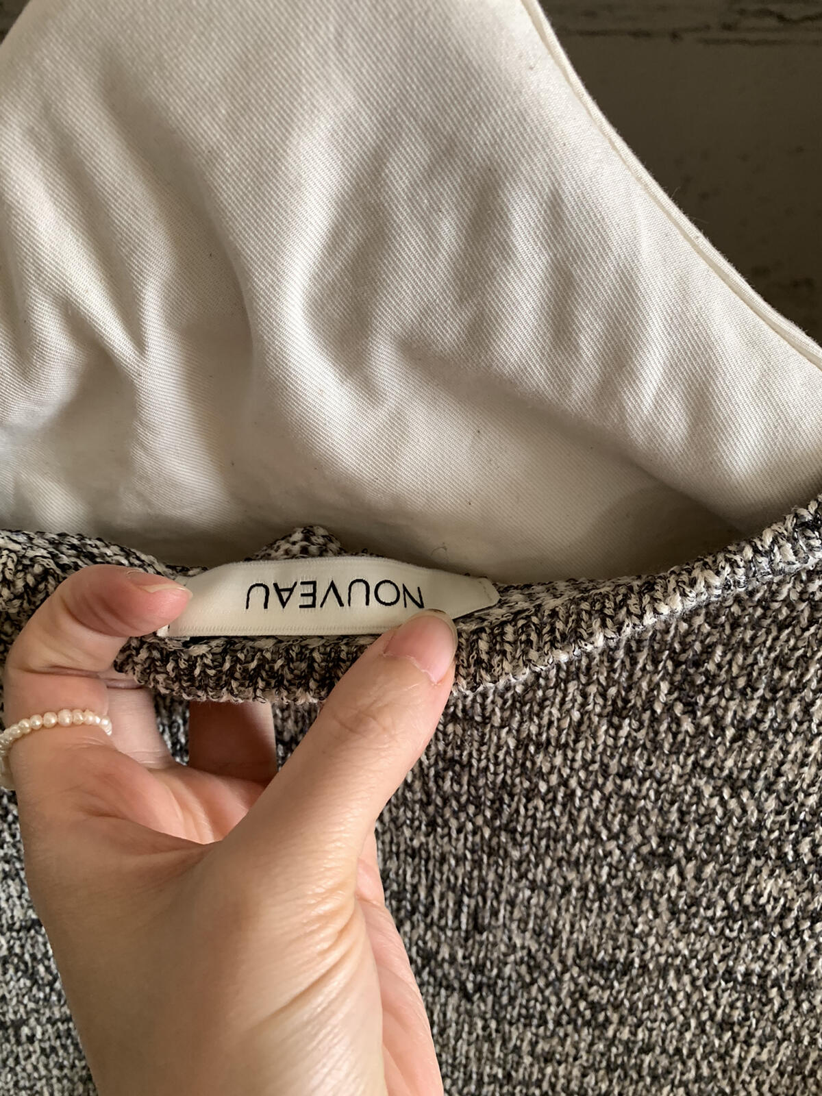 【LR991371】實拍imiss高級感氣質！高級感混雜色圓領短袖針織衫260305