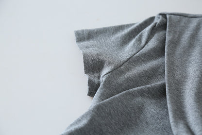 【LD11174】實拍設計感韓系絕美粉色帶披肩/綁帶假兩件短袖T恤260317