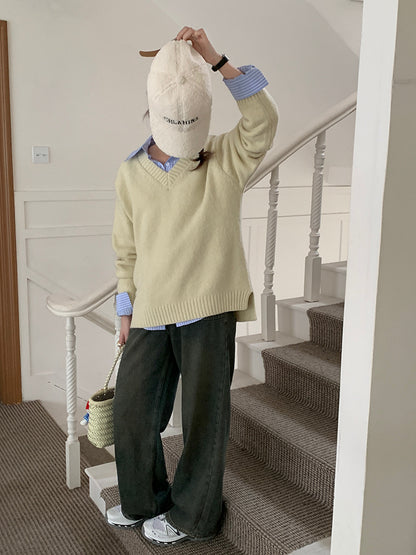 【LD9538】實拍慵懶軟糯寬鬆長袖針織毛衣251103