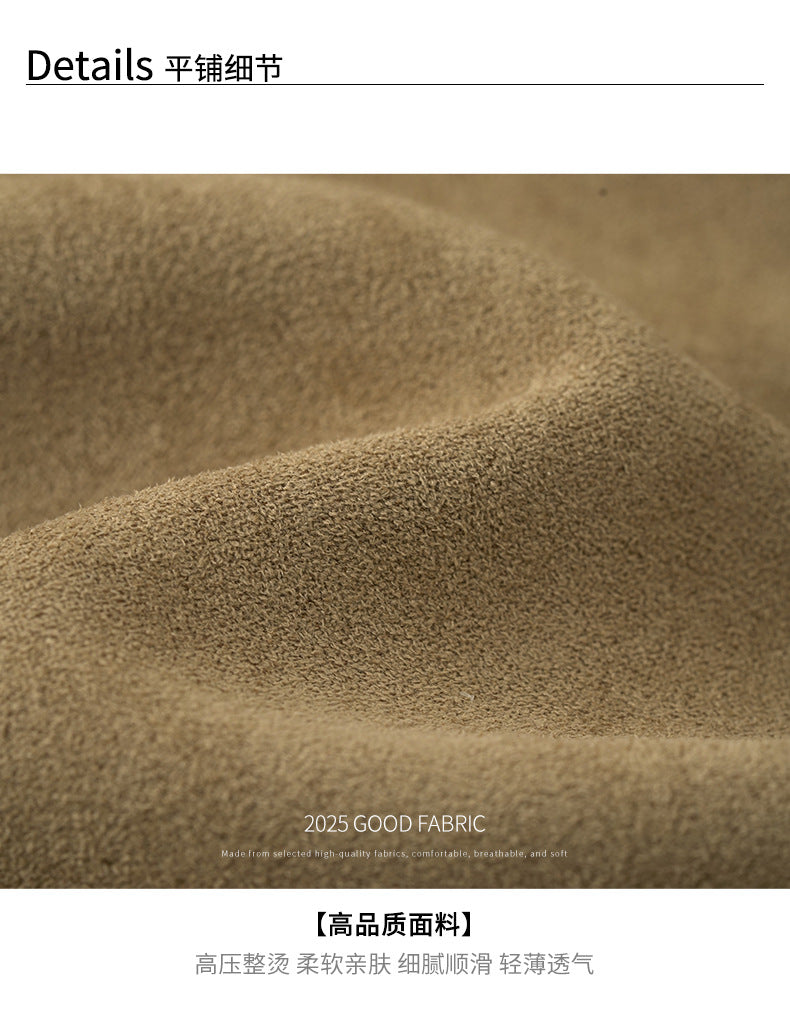 【H5493】實拍復古高領麂皮絨西裝外套251109