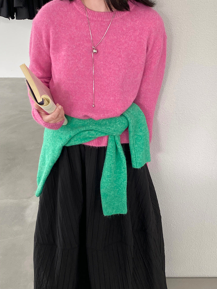 【cim5921】實拍冬季簡約保暖舒適針織毛衣（含羊毛5％）251114