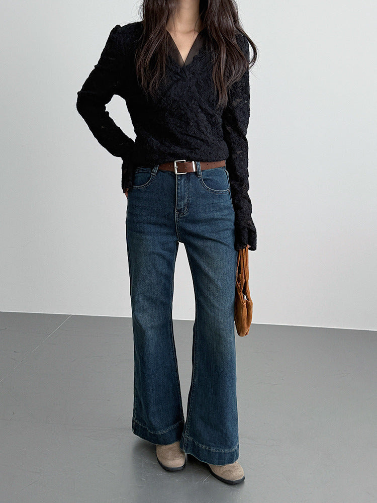 【LD3286】實拍S~XL冬季植絨加絨高腰彈力牛仔褲+鑰匙扣251103