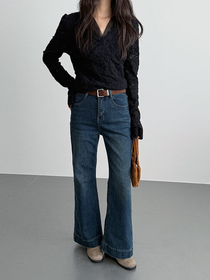 【LD3286】實拍S~XL冬季植絨加絨高腰彈力牛仔褲+鑰匙扣251103