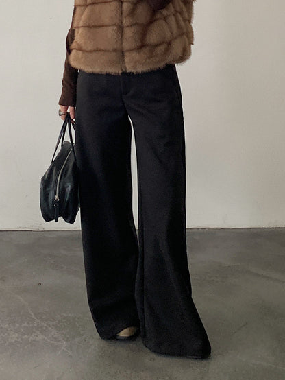 【LD11048】實拍S~XL秋冬毛呢厚款高腰直筒褲251202